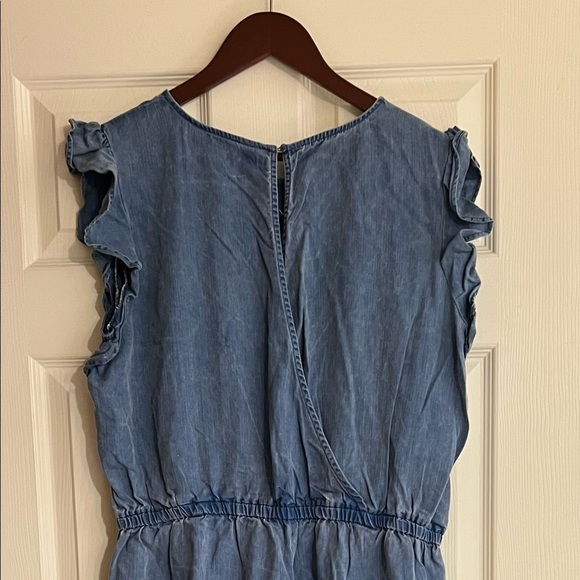 OLD Navy 1X Plus Vintage-Look Wide Leg Denim Romper, EUC - Picture 2 of 5